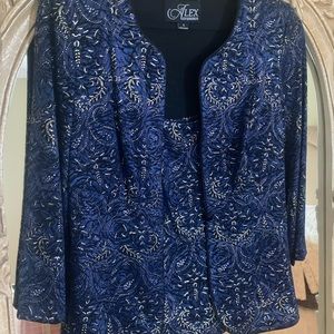 Alex Evenings twinset, lovely blue